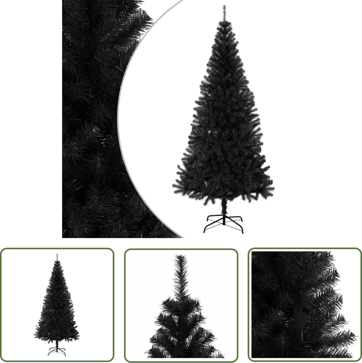 The Living Store Kunstkerstboom PVC 240 cm Zwart