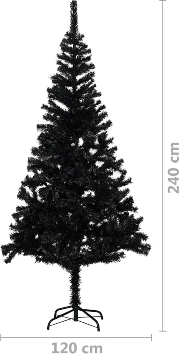 The Living Store Kunstkerstboom PVC 240 cm Zwart