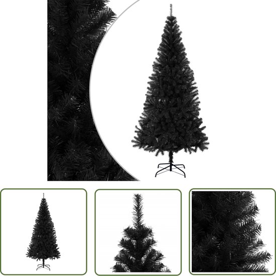 The Living Store Kunstkerstboom PVC 240 cm Zwart