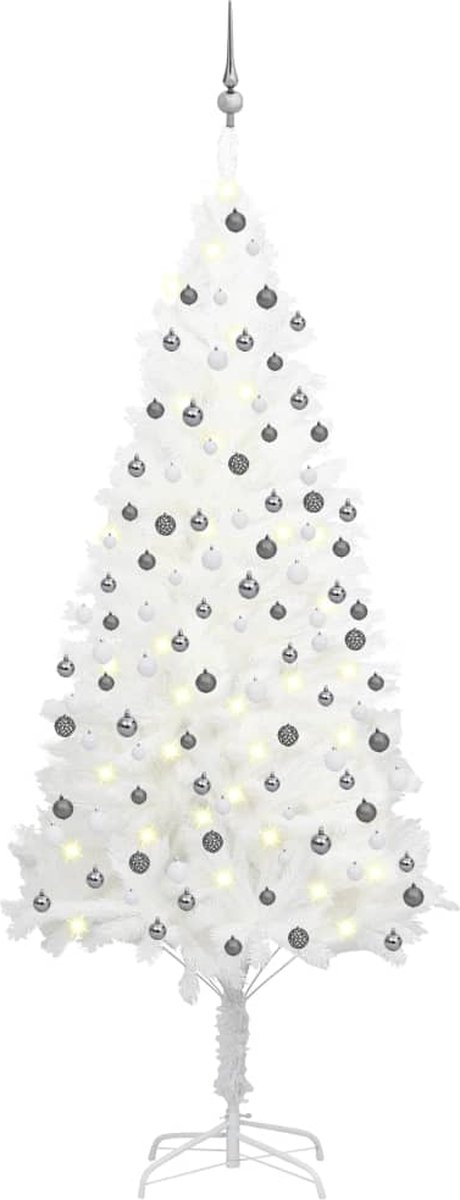 The Living Store Kunstkerstboom PVC wit 210 cm