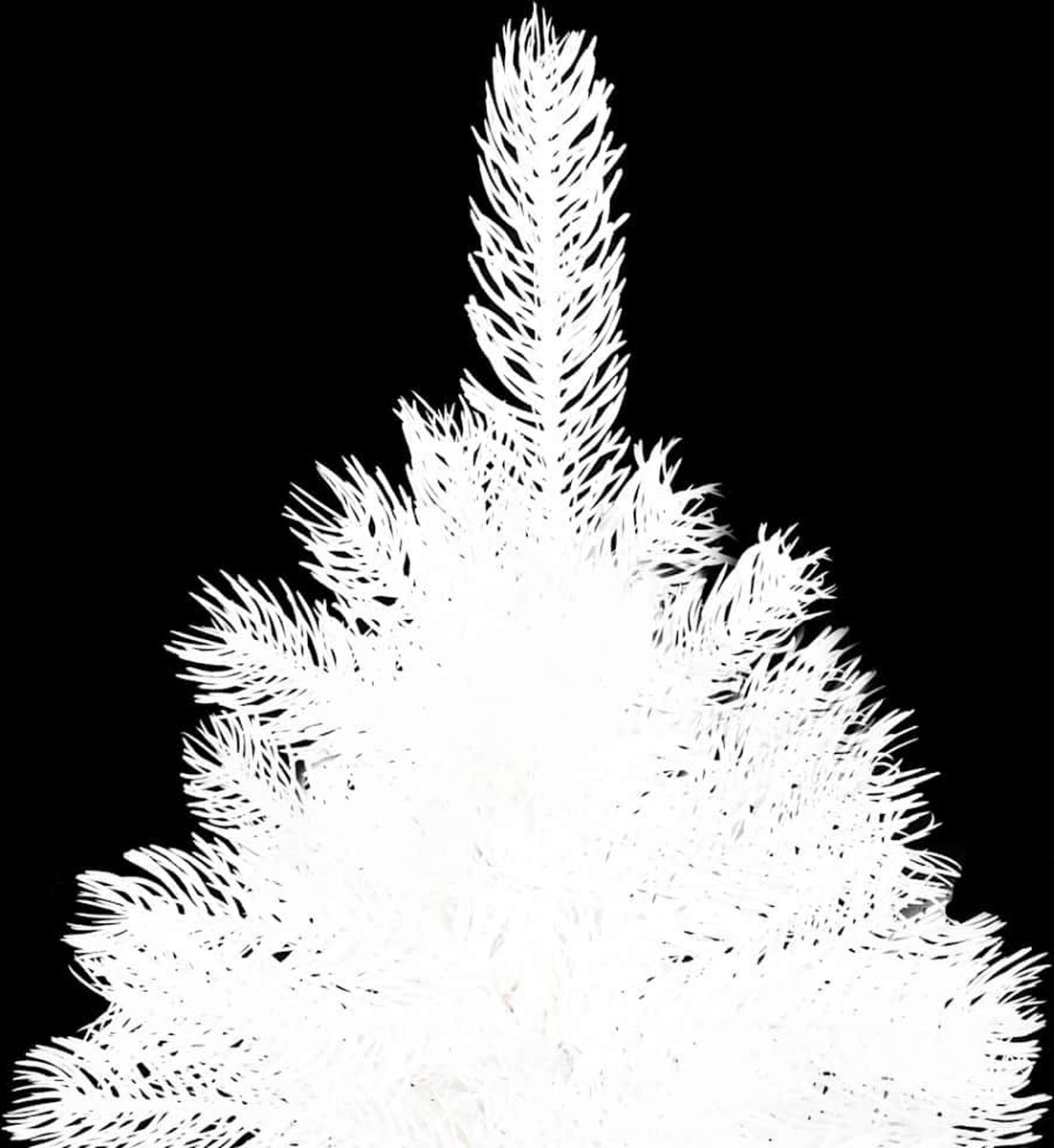 The Living Store Kunstkerstboom PVC wit 210 cm