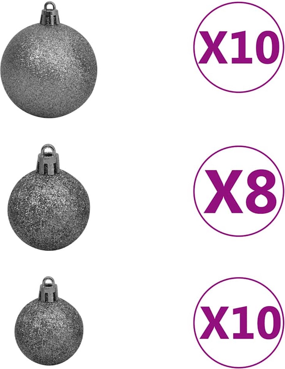 The Living Store Kunstkerstboom PVC wit 210 cm