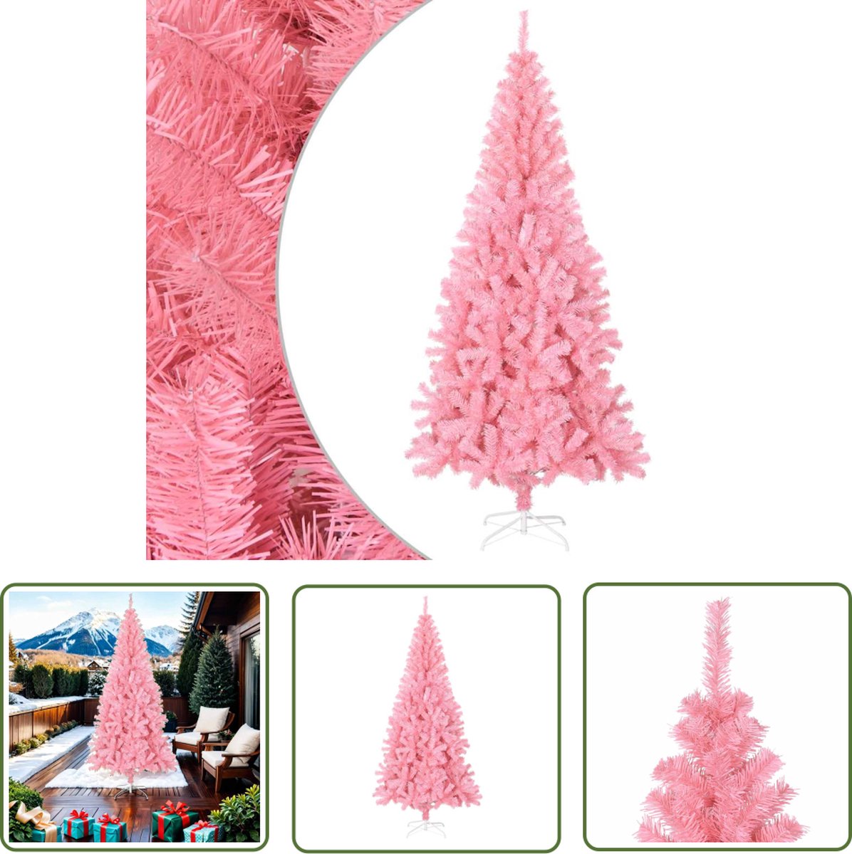 The Living Store Kunstkerstboom Roze 210 cm
