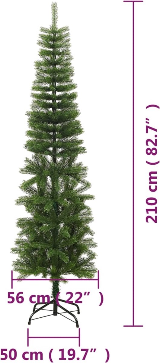 The Living Store Kunstkerstboom Slim 210 cm PE