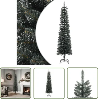 The Living Store Kunstkerstboom smal 180 cm groen PVC