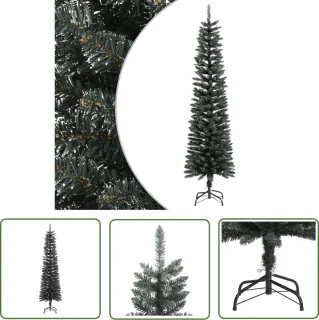 The Living Store Kunstkerstboom smal 180 cm groen PVC