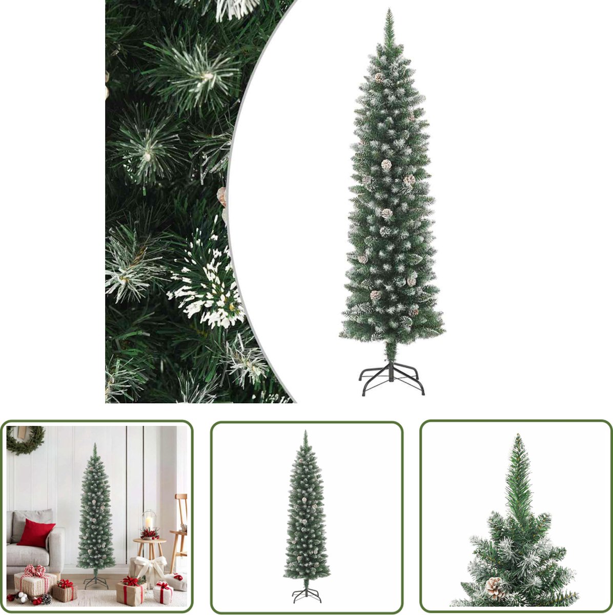 The Living Store Kunstkerstboom Smal 180 cm PVC
