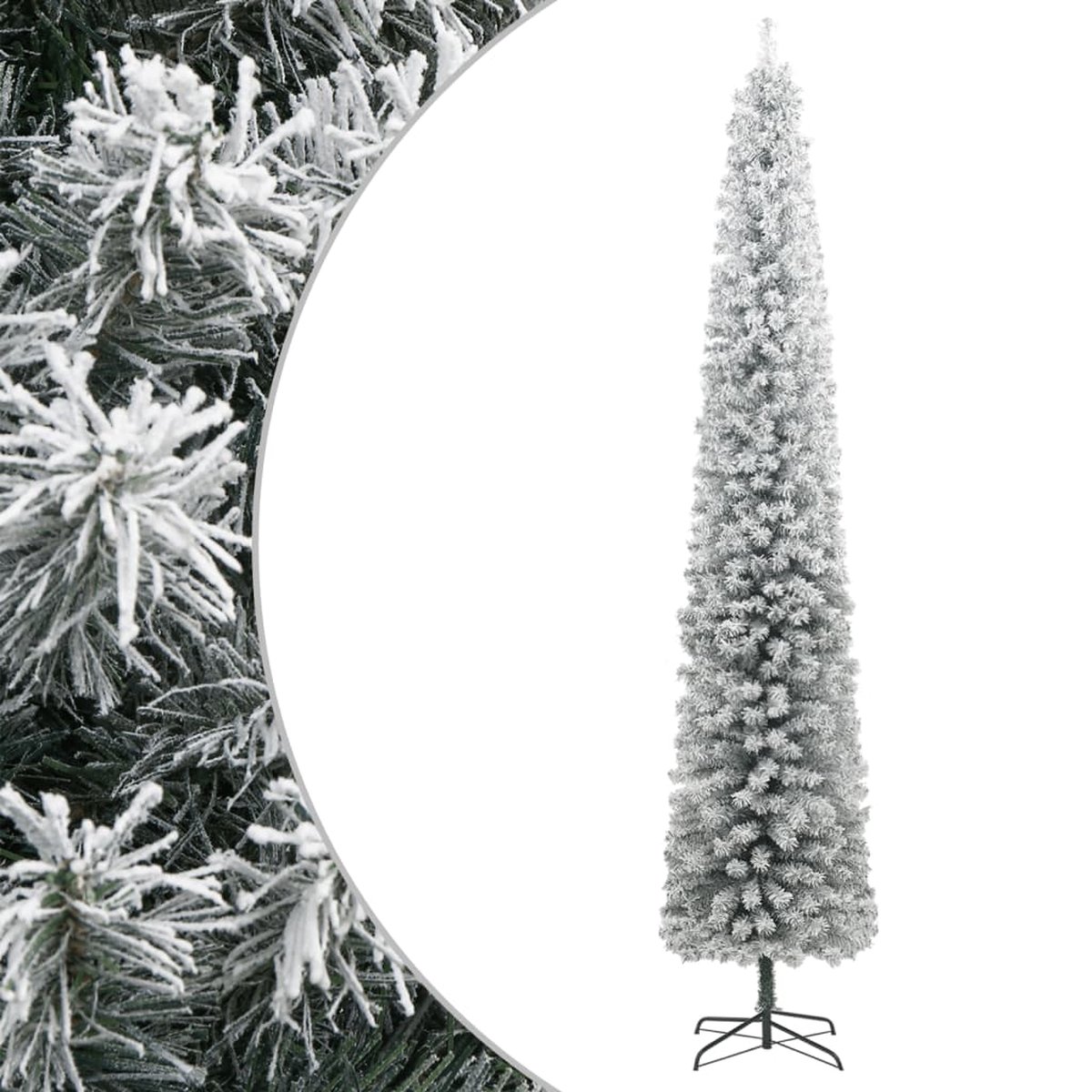 The Living Store Kunstkerstboom Smal 300 cm PVC Sneeuw
