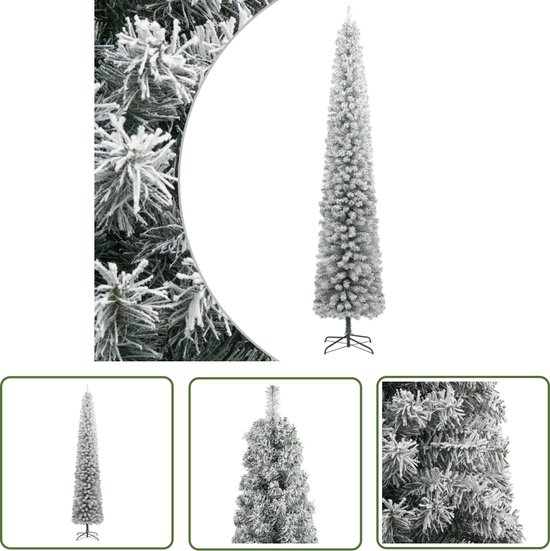 The Living Store Kunstkerstboom Smal 300 cm PVC Sneeuw