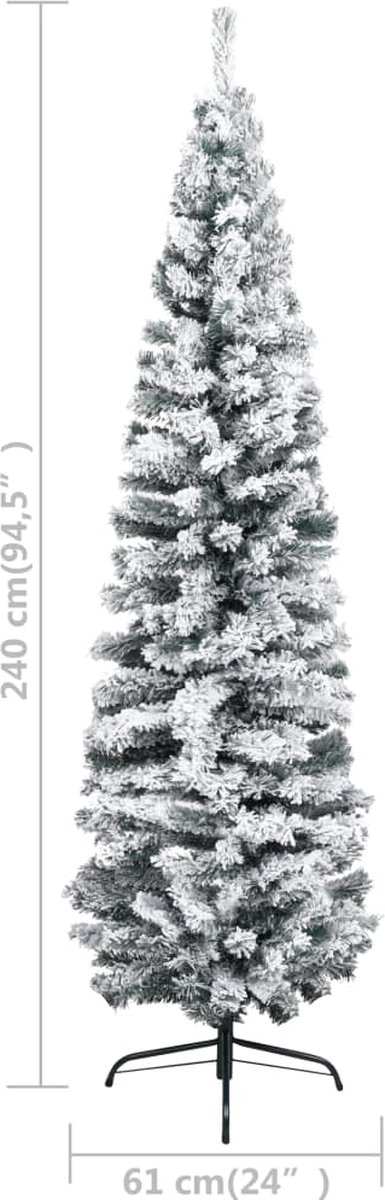 The Living Store Kunstkerstboom Sneeuw 240 cm PVC Groen