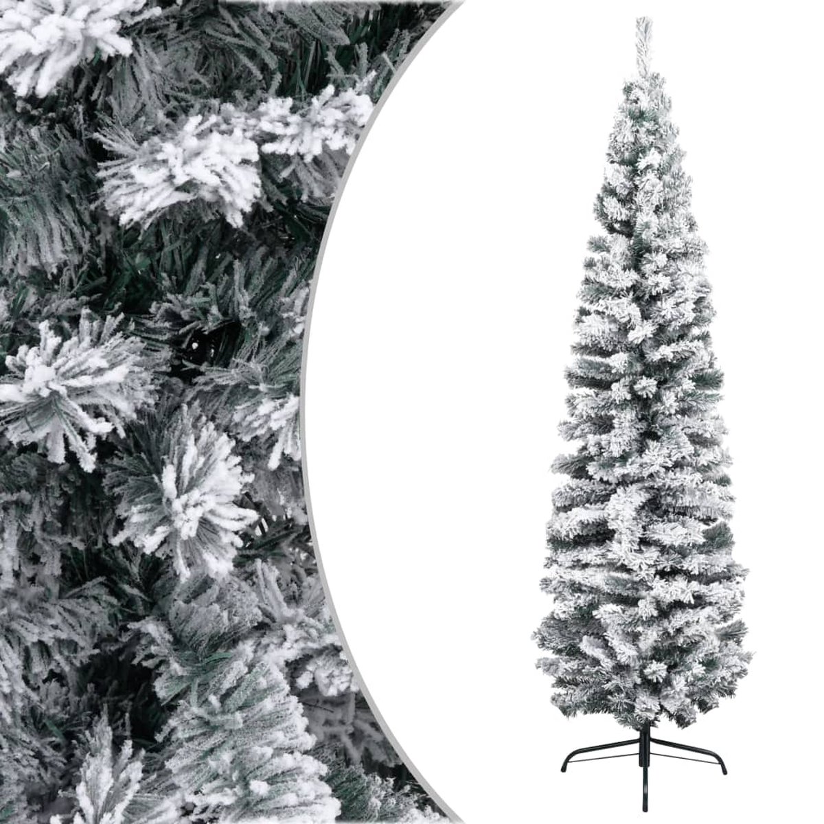 The Living Store Kunstkerstboom Sneeuw 240 cm PVC Groen