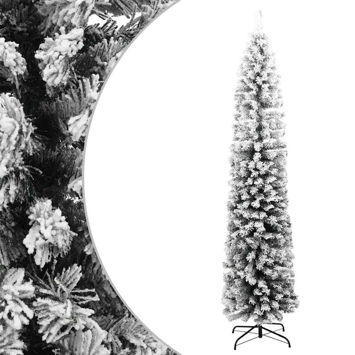 The Living Store Kunstkerstboom Sneeuw 240 cm PVC Groen