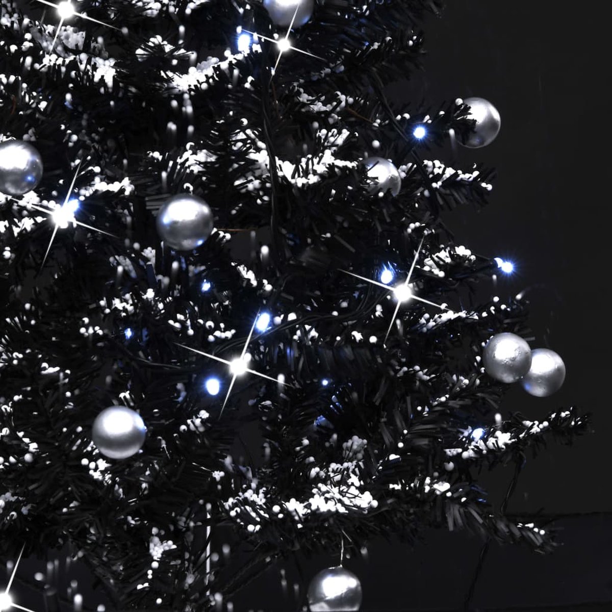 The Living Store Kunstkerstboom sneeuwend 75 cm zwart PVC
