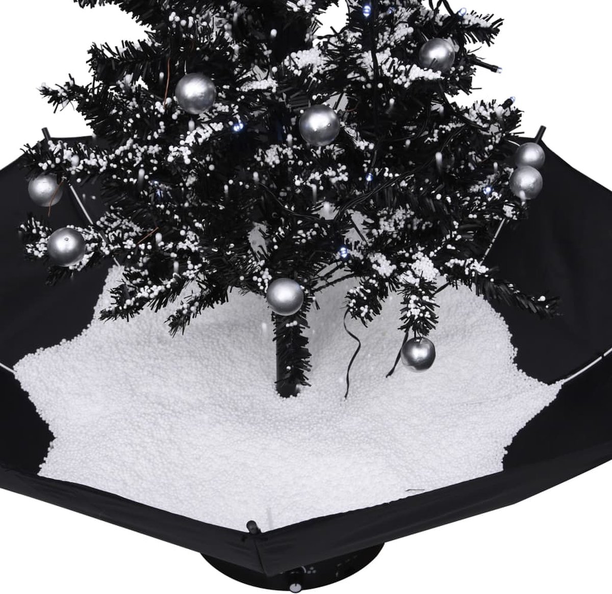 The Living Store Kunstkerstboom sneeuwend 75 cm zwart PVC
