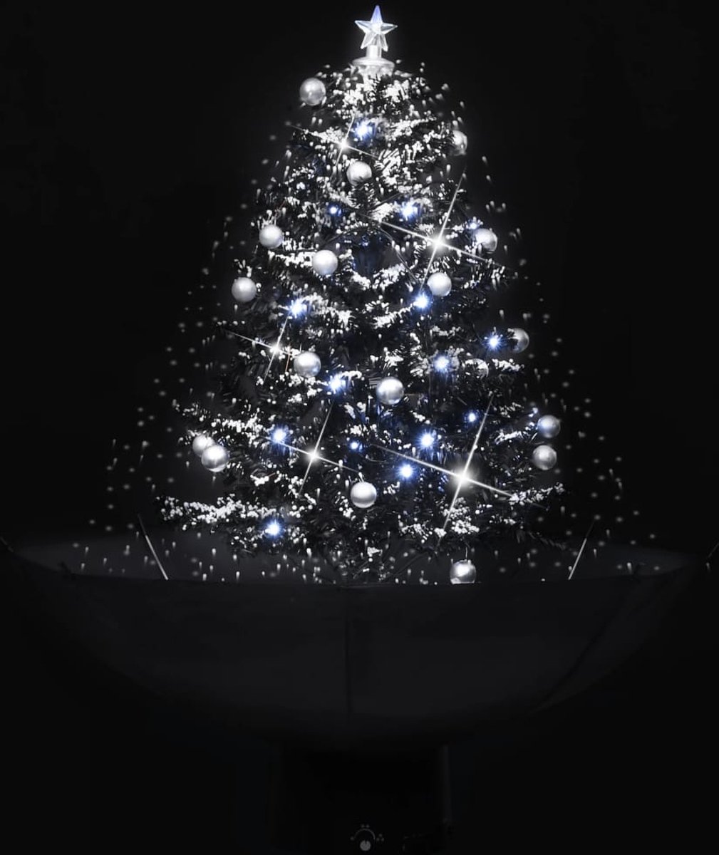The Living Store Kunstkerstboom sneeuwend 75 cm zwart PVC