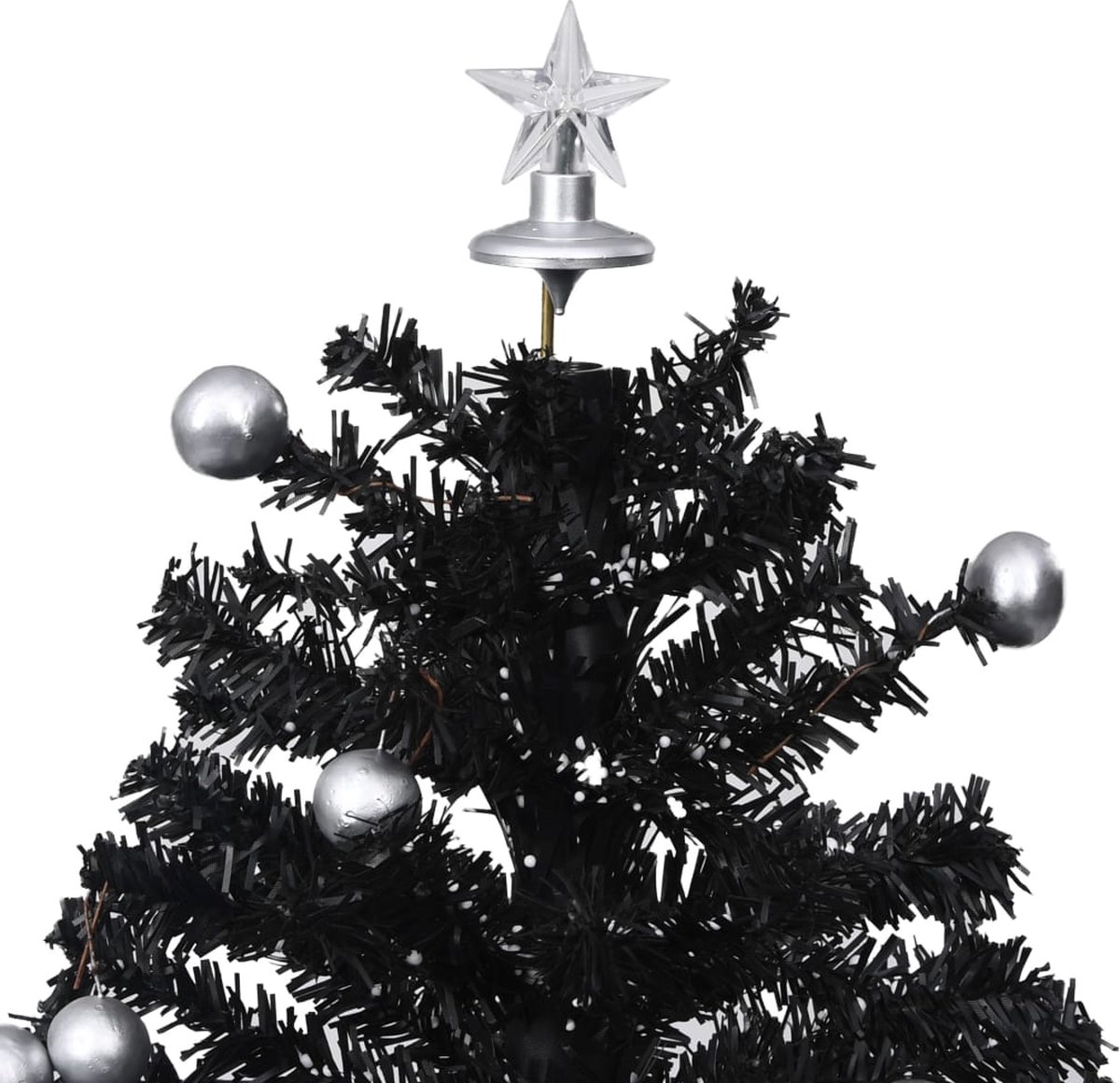 The Living Store Kunstkerstboom sneeuwend 75 cm zwart PVC
