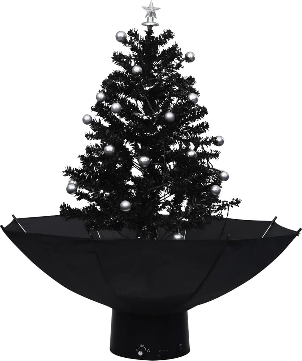 The Living Store Kunstkerstboom sneeuwend 75 cm zwart PVC
