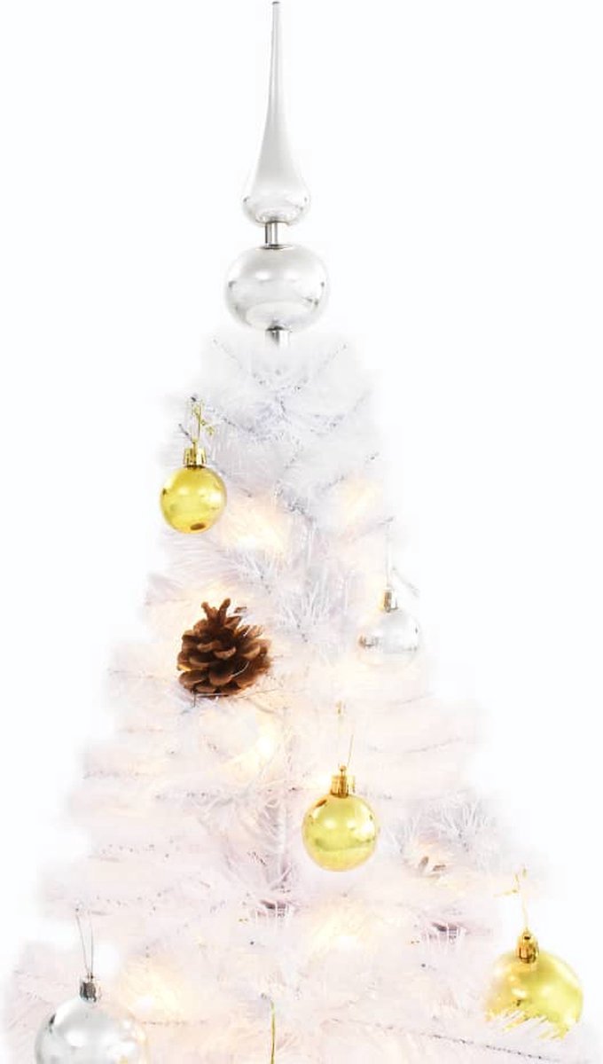The Living Store Kunstkerstboom wit 210 cm
