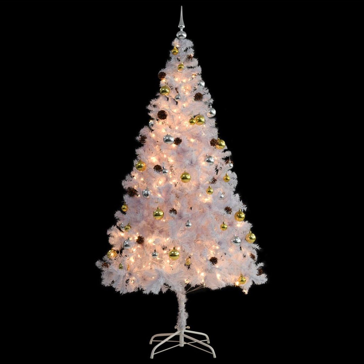The Living Store Kunstkerstboom wit 210 cm