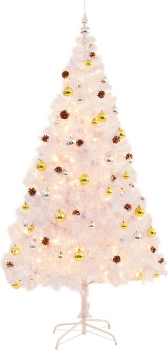 The Living Store Kunstkerstboom wit 210 cm