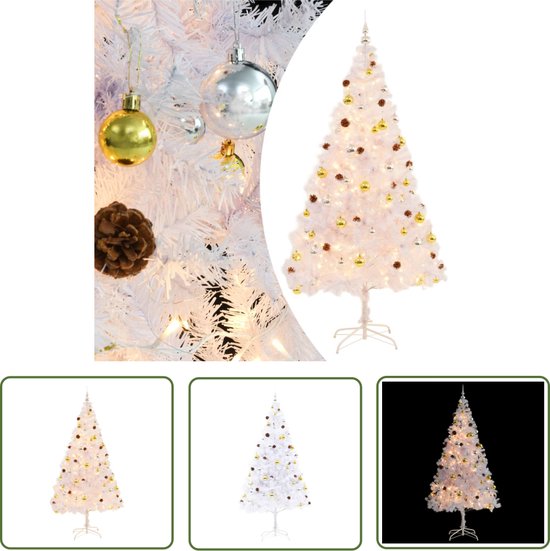 The Living Store Kunstkerstboom wit 210 cm