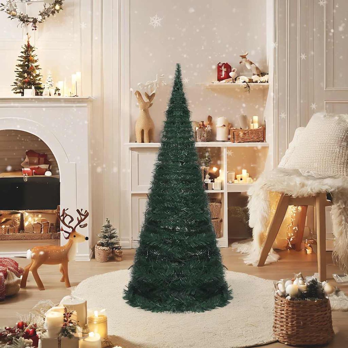 The Living Store Pop-up Kerstboom Groen 210 cm