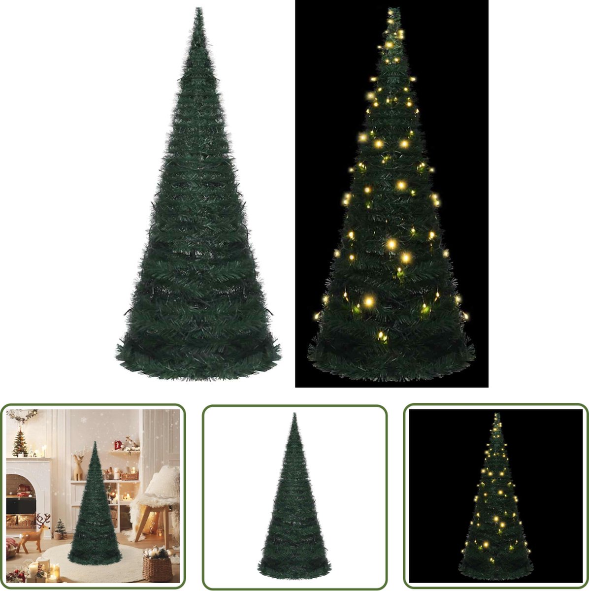 The Living Store Pop-up Kerstboom Groen 210 cm