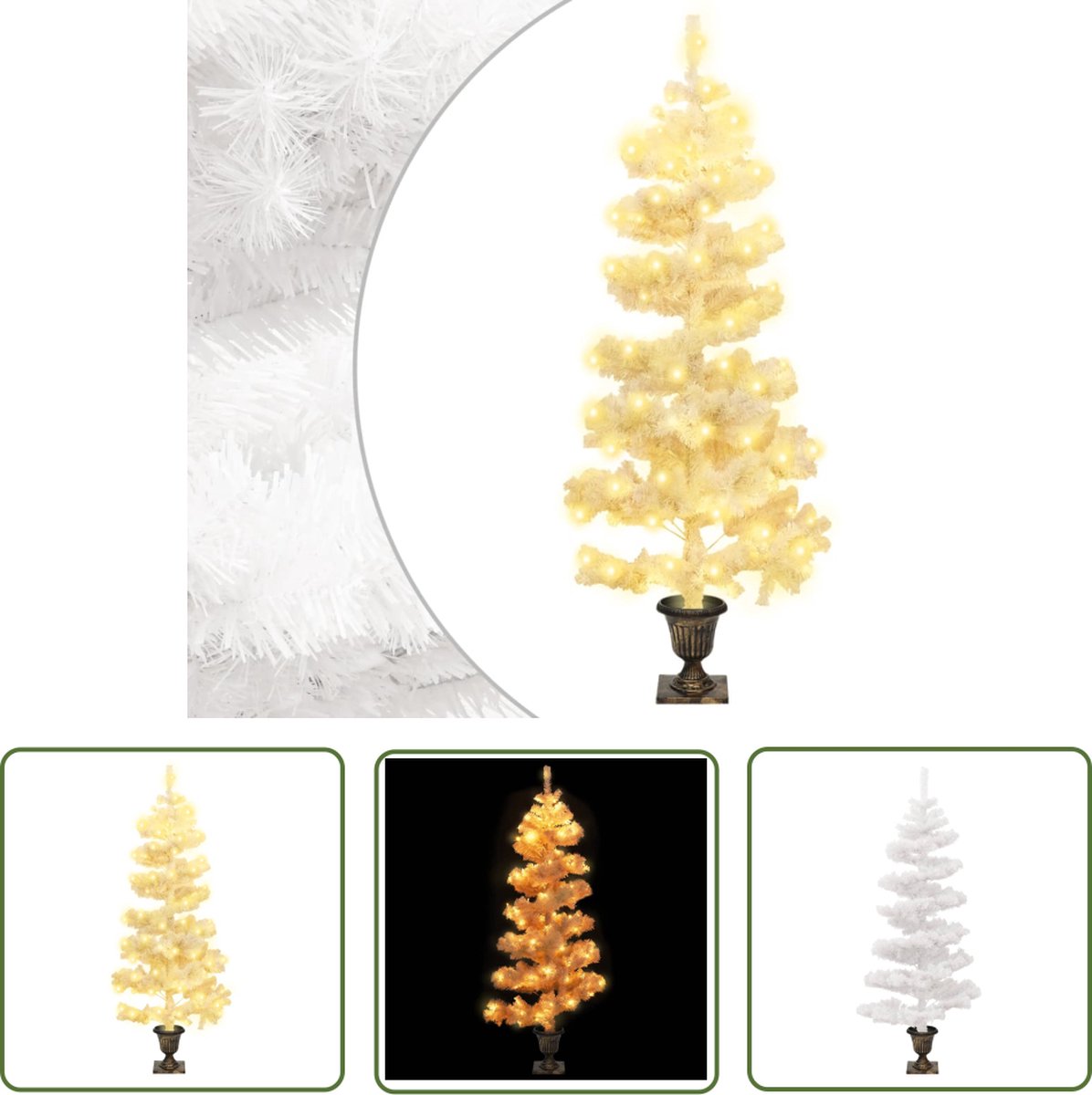 The Living Store Spiraal Kerstboom 120 cm LED
