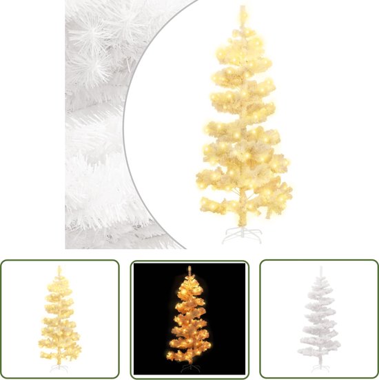 The Living Store Spiraal Kerstboom LED 150 cm PVC