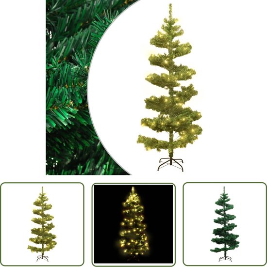 The Living Store Spiraal LED Kerstboom 150 cm Groen