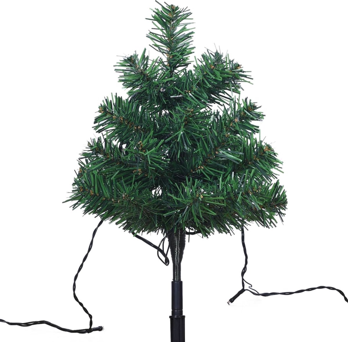 The Living Store Tuinpadbomen Kerstbomen LED 30 cm PVC