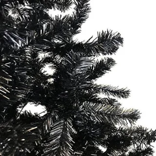 Trendy kunstkerstboom 180 cm hoog - zwart