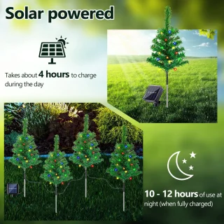 Tuindecor Kerstboom Tuinverlichting - Set van 4