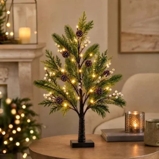 Ulisem - mini-kerstboom met ledverlichting - tafeldecoratie