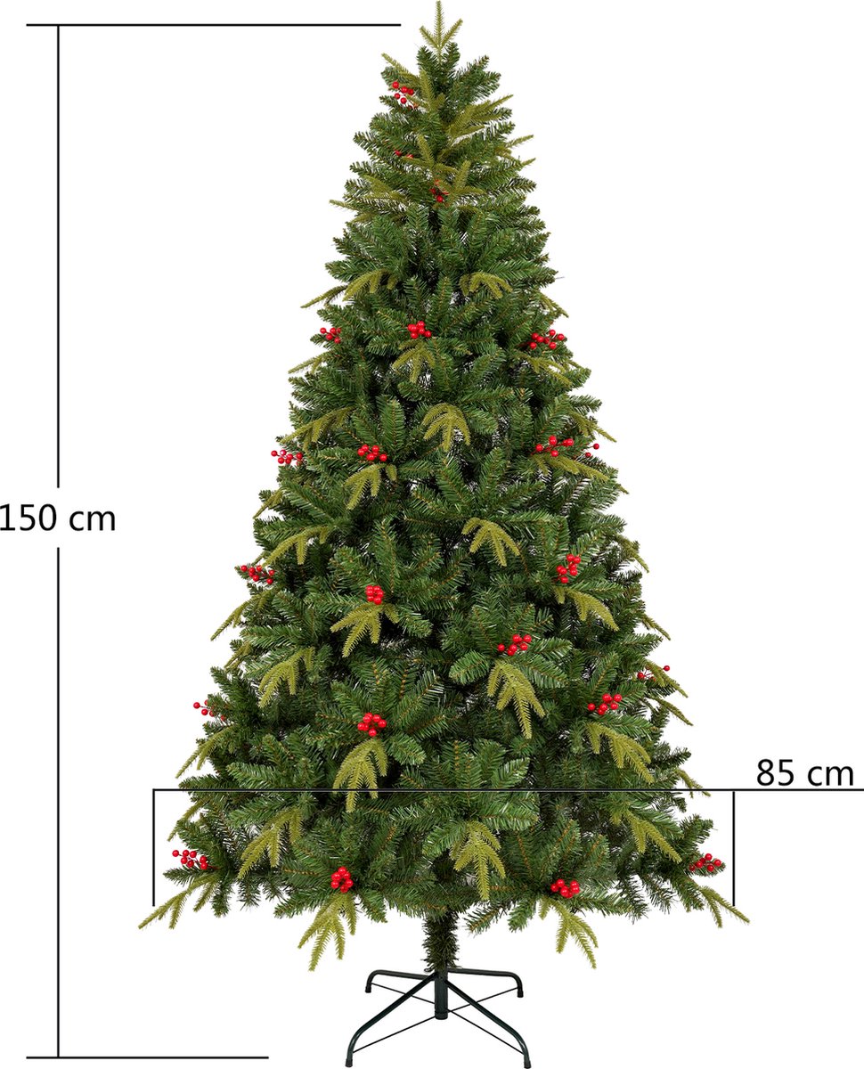 Uten Kerstboom Luxe H150 x Ø85 cm Kunststof Groen