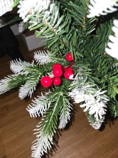 Uten Kerstboom Luxe H150cm Rode Bessen PE+PVC