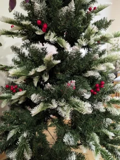 Uten Kerstboom Luxe H150cm Rode Bessen PE+PVC