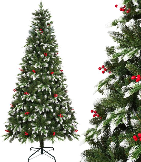 Uten Kerstboom Luxe H150cm Rode Bessen PE+PVC