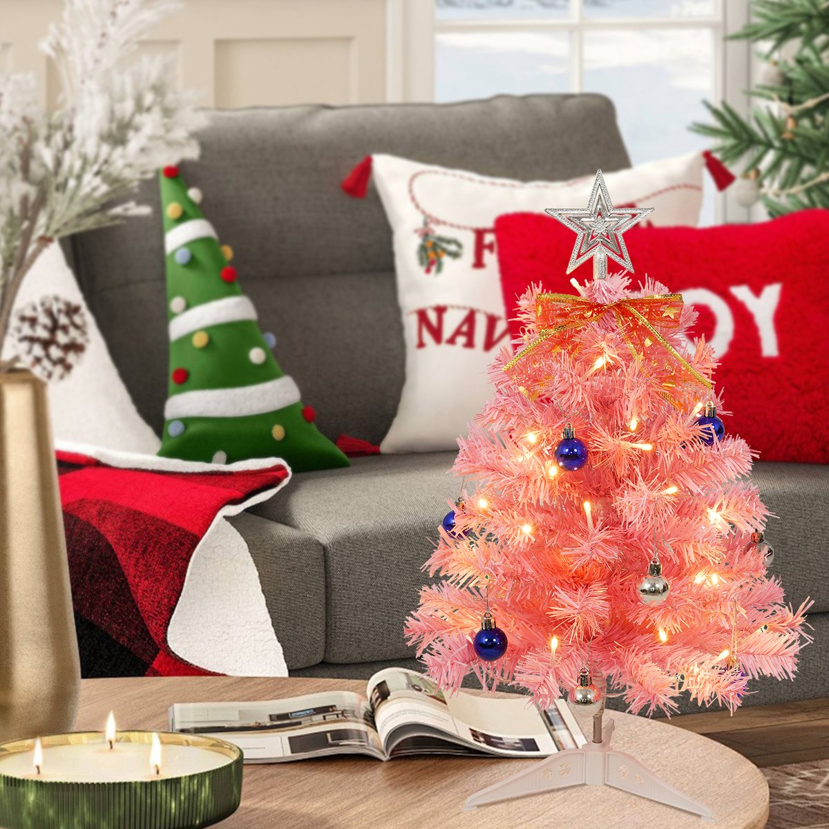 Uten Kerstboom Mini LED 55 cm