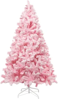 Uten Kunstkerstboom Luxe 210 cm Roze/Wit