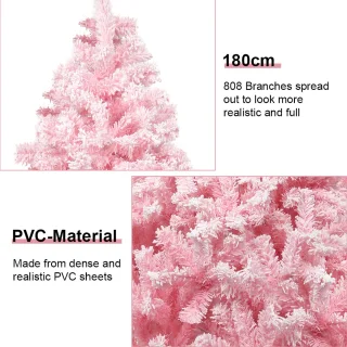 Uten Kunstkerstboom Luxe H180 Roze/Wit