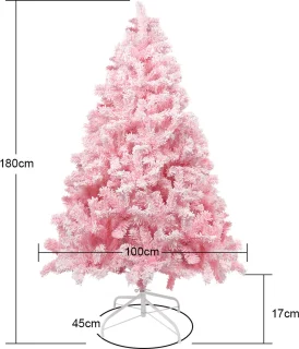 Uten Kunstkerstboom Luxe H180 Roze/Wit