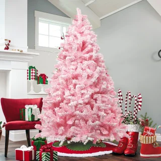 Uten Kunstkerstboom Luxe H180 Roze/Wit