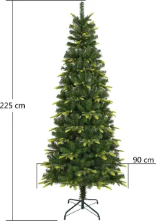 Uten Kunstkerstboom Luxe PE+PVC 225 cm Groen