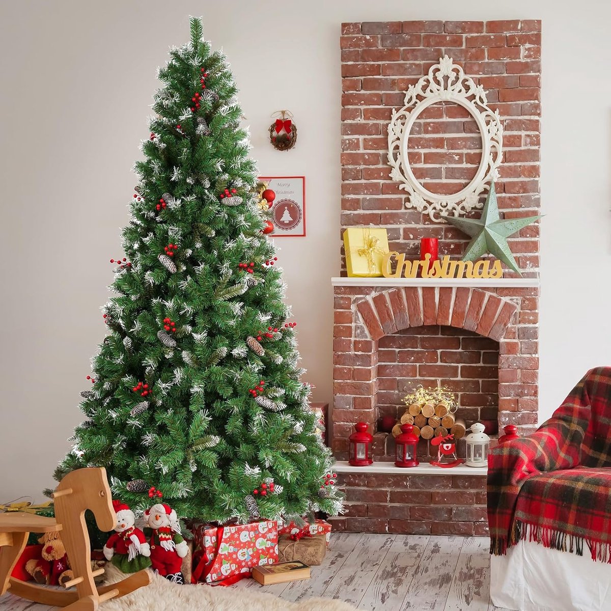 Uten Luxe Kerstboom Dennenappels H150 x Ø80 cm groen