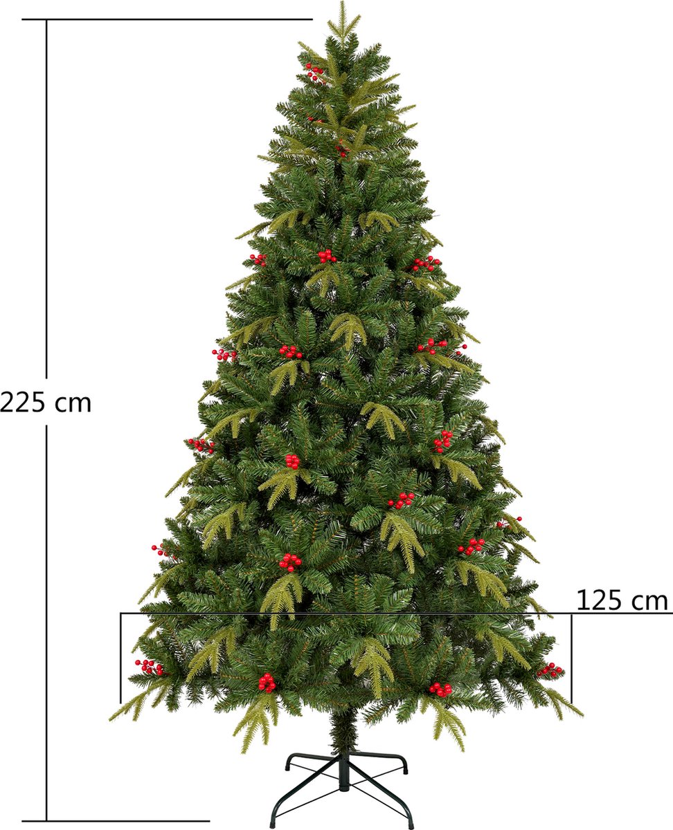 Uten Luxe Kerstboom PE+PVC 225 cm Groen
