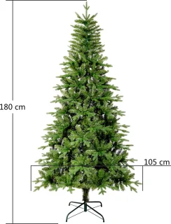 Uten Luxe Kunstkerstboom PE+PVC 180 cm Groen