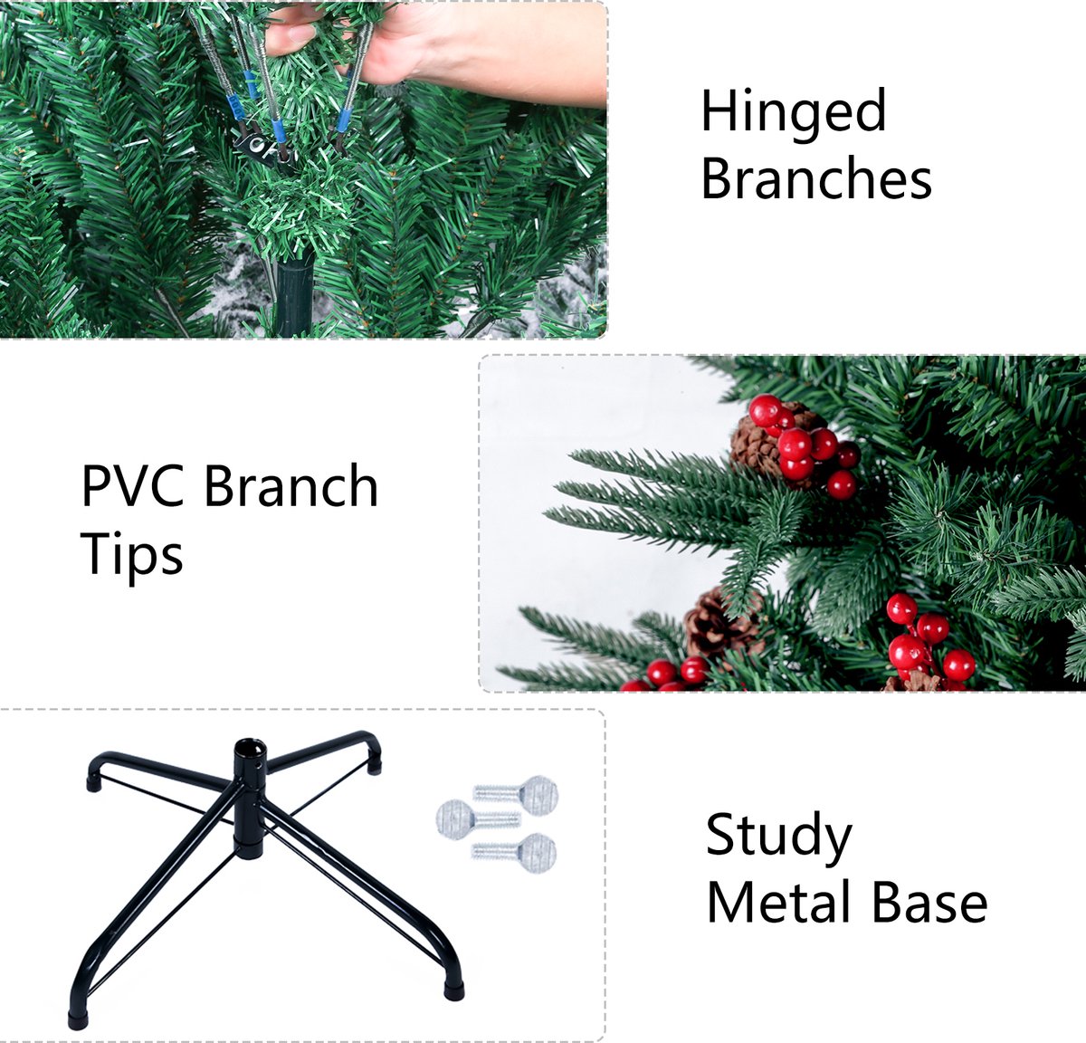 Uten Luxe Kunstkerstboom PE+PVC H180 cm groen
