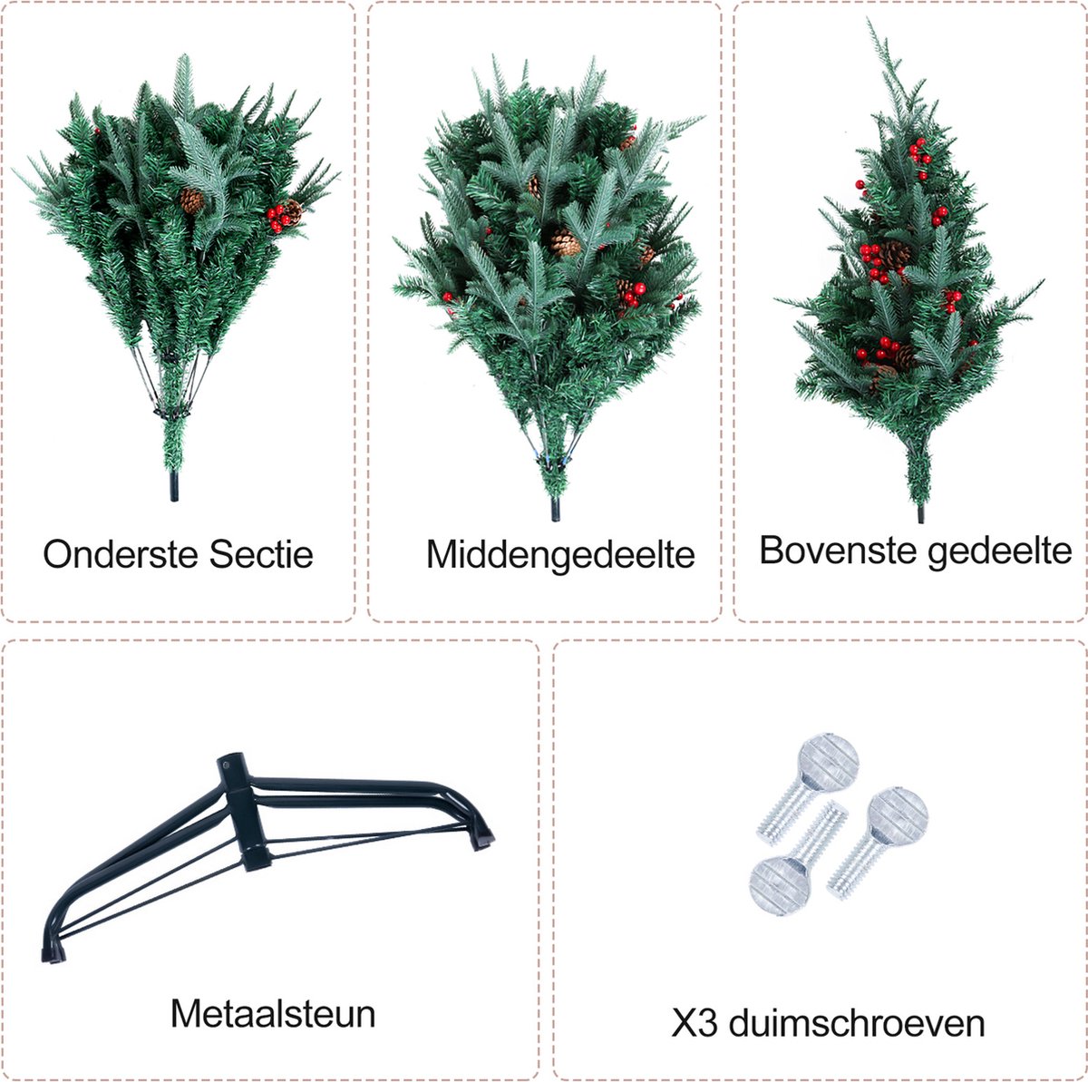 Uten Luxe Kunstkerstboom PE+PVC H180 cm groen