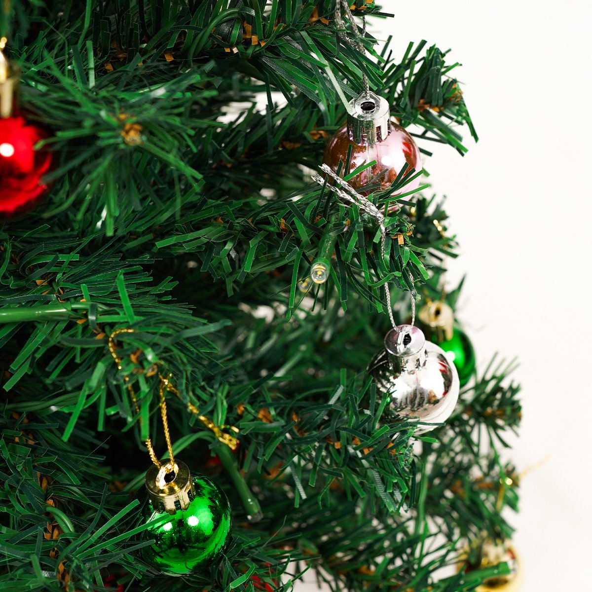 Uten Mini Kerstboom 60 cm met LED verlichting - 2 stuks